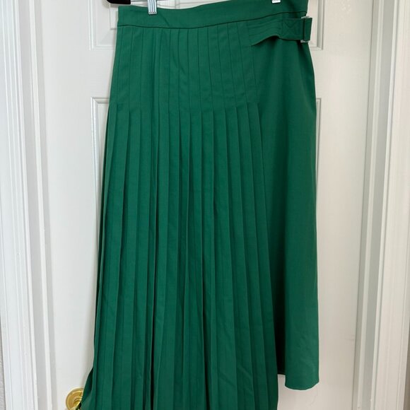 ZARA PLEATED SKIRT WITH BELT - LIMITED EDITION GREEN SIZE L 2586/408 - Picture 5 of 7